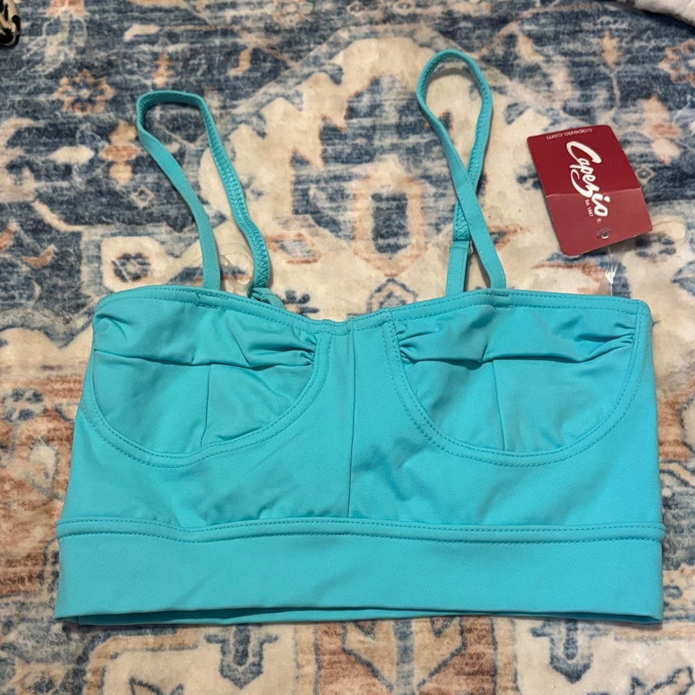 Capezio Turquoise Crop Top